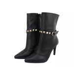 Bota Feminina Cano Médio Salto Fino Napa Preta 1793