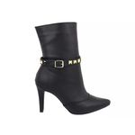 Bota Feminina Cano Médio Salto Fino Napa Preta 1793