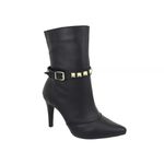 Bota Feminina Cano Médio Salto Fino Napa Preta 1793