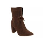 Bota Feminina Cano Médio Salto Grosso Camurça Chiva Cacau 1835