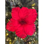 Flor Natalina Flor De Natal Veludo Grande Vermelha Cromus