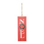 Enfeite Pendurar Placa Noel Vermelha 23cm