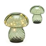 Luminária de Mesa Decorativa Cogumelo Verde 15cm Espressione