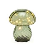 Luminária de Mesa Decorativa Cogumelo Verde 15cm Espressione
