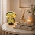 Luminária de Mesa Decorativa Cogumelo Verde 15cm Espressione