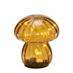 Luminária de Mesa Decorativa Cogumelo Âmbar 15cm Espressione