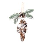 Enfeite Natalino Pinhas Marrom e Verde 25 cm