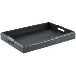 Bandeja Mdf Com Revestimento Em Corino Preto Grande