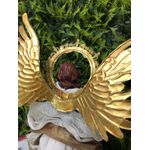 Anjo em Pé Azul com Coroa 36cm 