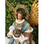 Anjo em Pé Azul com Coroa 36cm 
