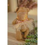 Ursa Sentada Cute Rosa Com Saia 26 cm 