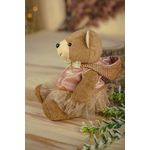 Ursa Sentada Cute Rosa Com Saia 26 cm 