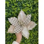 Flor Natalina Poisentia Nude com Xadrez 