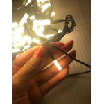Cordão 100 Super Leds 8w Multifunções Branco Quente 10m