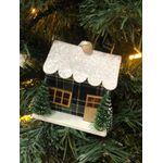 Enfeite Casinha Decorativa Xadrez Natal 11cm