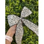 Fita Natalina Aramada 6,3cm Off e Preta 9,14m