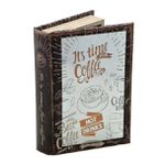 Caixa Livro Espelhada Coffee Decorativa