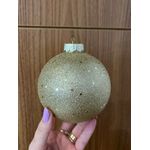 Jogo 3 Bolas Decoradas Dourada Brilho Sortida 10cm Natal