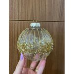 Jogo 3 Bolas Decoradas Dourada Brilho Sortida 10cm Natal
