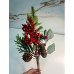Galho Natalino Berry Enfeite Árvore De Natal Guirlanda 50cm