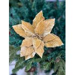 Flor Natalina Poinsetia Amarelo Ouro Dourado