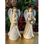 Enfeite de Natal Anjos 2 unidades Luxo Decorativo Natal