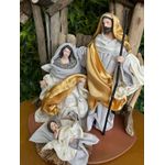 Sagrada Família Casa Dourado com Base 35cm