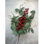 Galho Natalino Berry Vermelho 50 cm