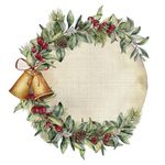 Kit 4 Peças Jogo Americano de Natal Sino Bege