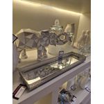 Bandeja Espelhada Metal Prateado 40cm Espressione