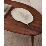 Bandeja Em Cerâmica Formato Orgânico Off White 30cm