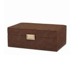 Conjunto De Caixas Organizadoras Decorativas Em Pu Marrom