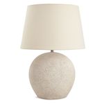 Abajur Em Fibra De Vidro C/ Base Oval Areia Mart 54cm