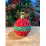 Bola Decorativa Natal Resina Vermelho e Verde 18cm