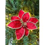 Flor Natalina Bico de Papagaio Vermelho Rustico
