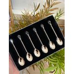 Conjunto 6 Colheres De Café De Zamac Crystal Prata Wolff