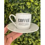 Jogo 6 Xícaras Café Porcelana Com Pires Manhattan 80ml 