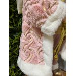 Boneco Papai Noel Luxo em Pé Rosa e Cajado 60cm