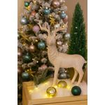 Rena Em Pé Em Resina Esculpida Tok Da Casa Decoração Natal 38cm