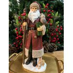 Papai Noel Em Resina Com Pássaros E Presente Tok Da Casa