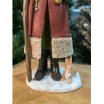 Papai Noel Em Resina Com Pássaros E Presente Tok Da Casa