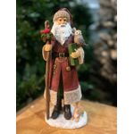 Papai Noel Em Resina Com Pássaros E Presente Tok Da Casa