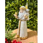Papai Noel Musical Luz Led Luxo Presentes e Urso 23cm