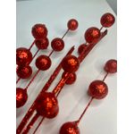 Galho Natal Vermelho Brilho Glitter Berry