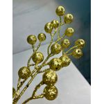 Galho Natal Dourado Brilho Glitter Berry