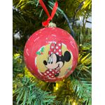 Jogo 2 Bolas Natal Disney Original Mickey Minnie 10cm