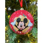 Jogo 2 Bolas Natal Disney Original Mickey Minnie 12cm