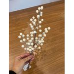 Galho Natalino Perolas Branco Decoração Árvore Guirlanda