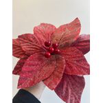 Flor Natalina Flor De Natal Vermelho Brilho Glitter