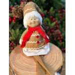 Boneco de Natal Menina Sentado GingerBread 37cm